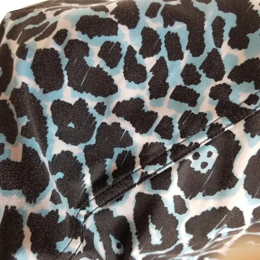 Adidas‎ Stella McCartney Leopard Print Running Legging Blue Black Small